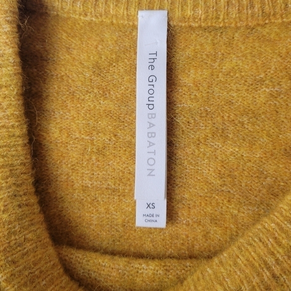 ARITZIA Babaton Matthews Sweater Alpaca Wool Yellow Gold XS - Picture 10 of 11